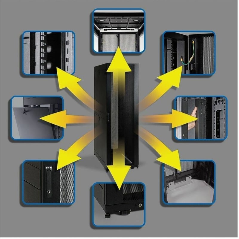 Tripp Lite by Eaton 45U SmartRack Standard-Depth Server Rack Enclosure Cabinet with doors & side panels - Thumbnail 5