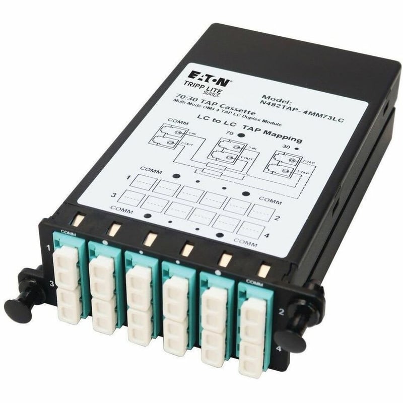 Tripp Lite by Eaton Fiber TAP Cassette - Multimode, 4x Duplex LC, 70/30 Split - Thumbnail 1
