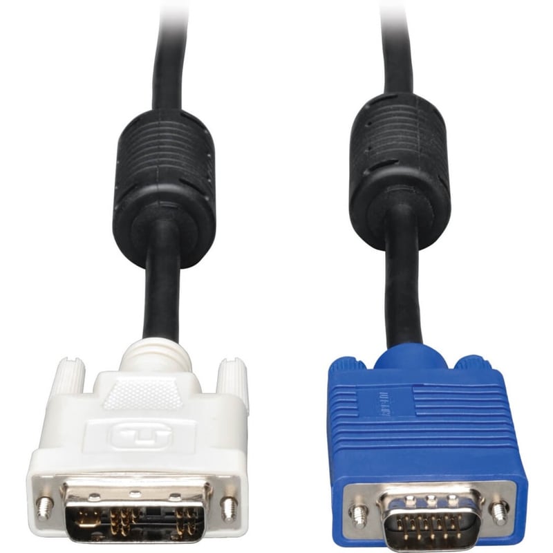 Eaton Tripp Lite Series DVI to VGA High-Resolution Adapter Cable with RGB Coaxial (DVI-A to HD15 M/M), 6 ft. (1.8 m) - Thumbnail 1