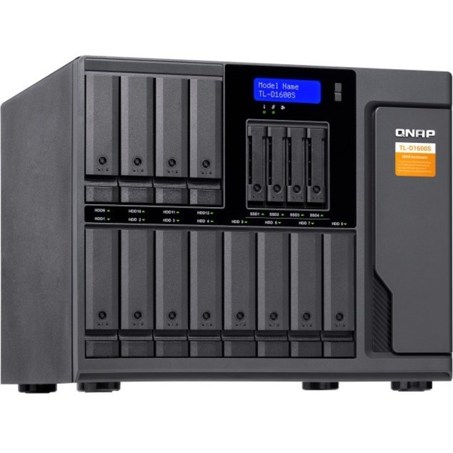 QNAP TL-D1600S Drive Enclosure SATA/600 - Mini-SAS Host Interface Tower - Thumbnail 1