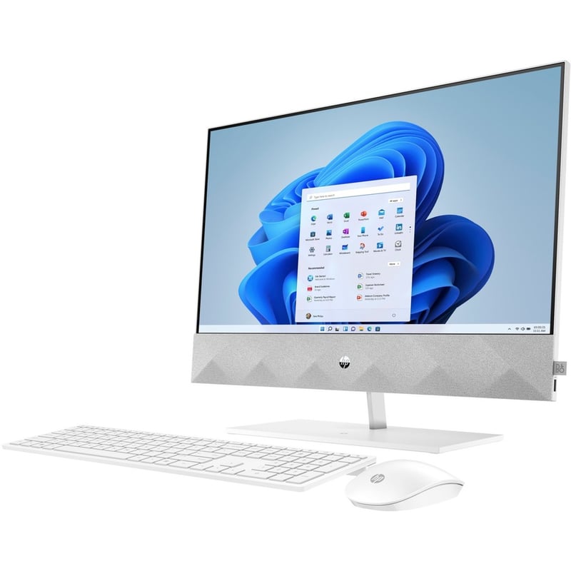 HP Pavilion 27-d0080 All-in-One Computer - Intel Core i7 10th Gen i7-10700T - 16 GB - 1 TB SSD - 27" Full HD Touchscreen - Desktop - Snowflake White - Thumbnail 3