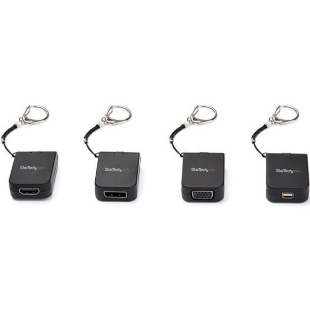 StarTech.com Compact USB C to Mini DisplayPort Adapter - 8K 60Hz DSC/4K USB-C to mDP 1.4 Video Converter w/Keychain Ring - TB3 Compatible - Thumbnail 2