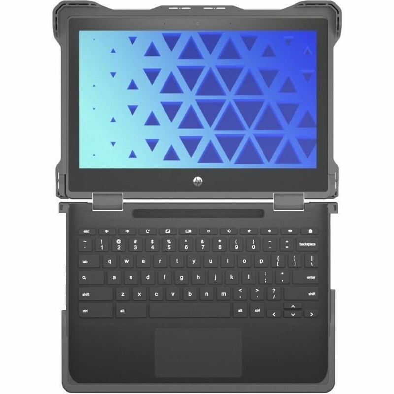 MAXCases, Chromebook Cases, 11.6, 11.6 inches, Shock absorption, Ideal for schools, Dirt-resistant, HP X360 G4, HP X360 G3, Grey, Clear, Custom Color - Thumbnail 3