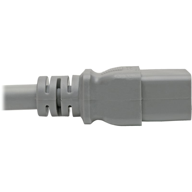 Eaton Tripp Lite Series Hospital-Grade Power Cord, NEMA 5-20P to C19 - Heavy-Duty, Green Dot, 20A, 125V, 12 AWG, 6 ft. (1.83 m), Gray - Thumbnail 5