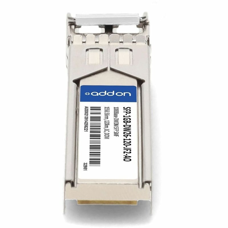AddOn Juniper Networks®, Fujitsu®, & Rad® Compatible TAA Compliant 1000Base-DWDM 100GHz SFP Transceiver (SMF, 1556.55nm, 120km, LC, DOM) - Thumbnail 4