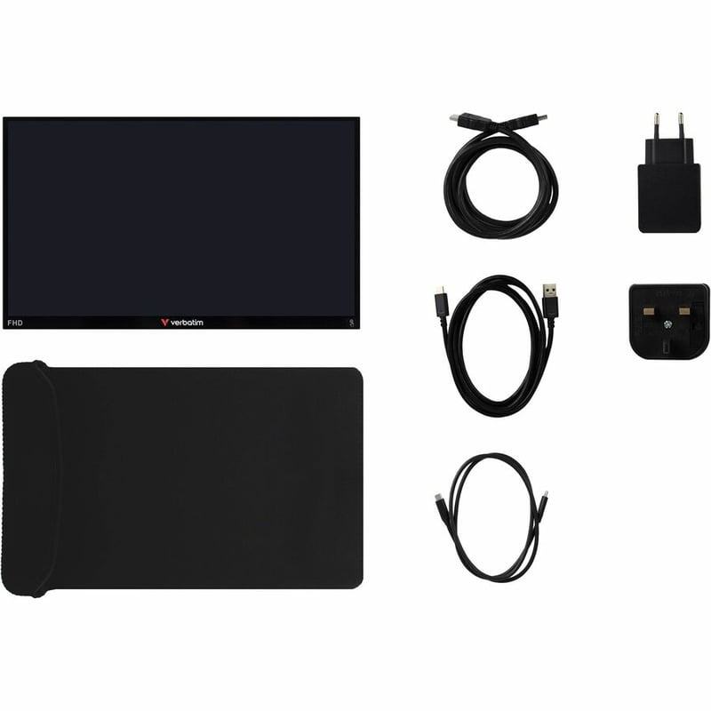 Verbatim Portable Touchscreen Monitor Full HD 1080p 15.6" Metal Housing