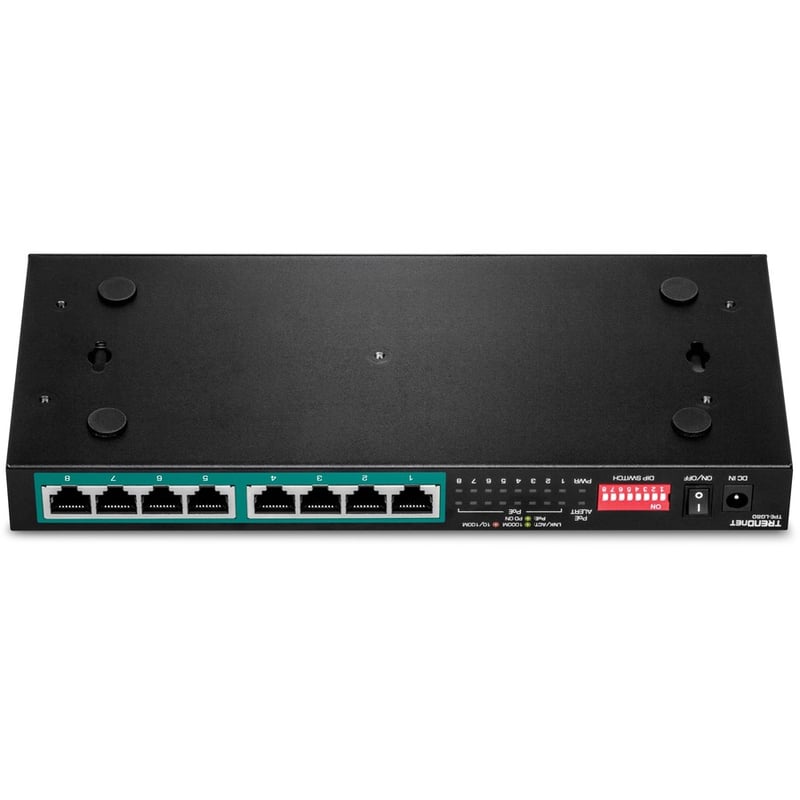 TRENDnet 8-Port Gigabit Long Range Poe+ Switch; TPE-LG80;65W Poe Budget; Ethernet/Network Switch; Long-Range Poe+ Extends Range Up to 200M (656 ft.); 16 Gbps Switching Capacity; Lifetime Protection - Thumbnail 3