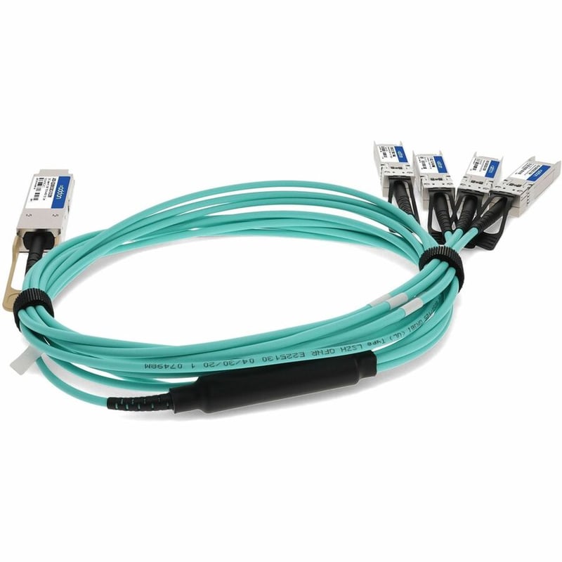 AddOn Dell® AOC-Q28-100G-10M to Cisco® SFP-25G-AOC10M Compatible TAA Compliant 100GBase-AOC QSFP28 to 4xSFP28 Direct Attach Cable (850nm, MMF, 10m) - Thumbnail 4