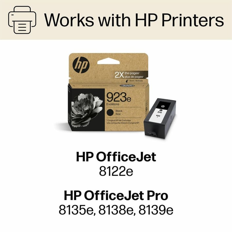 923E EVOMORE BLACK ORIGINAL INK CARTRIDGE - Thumbnail 2