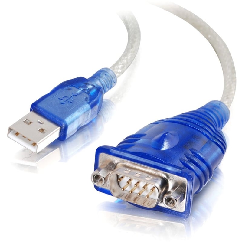 C2G 1.5ft USB to Serial Cable - USB to DB9 Serial RS232 Cable - M/M - Thumbnail 1