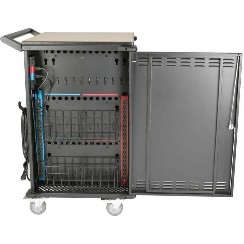 Tripp Lite by Eaton Multi-Device Charging Cart 36 AC Outlets Chromebooks and Laptops Black