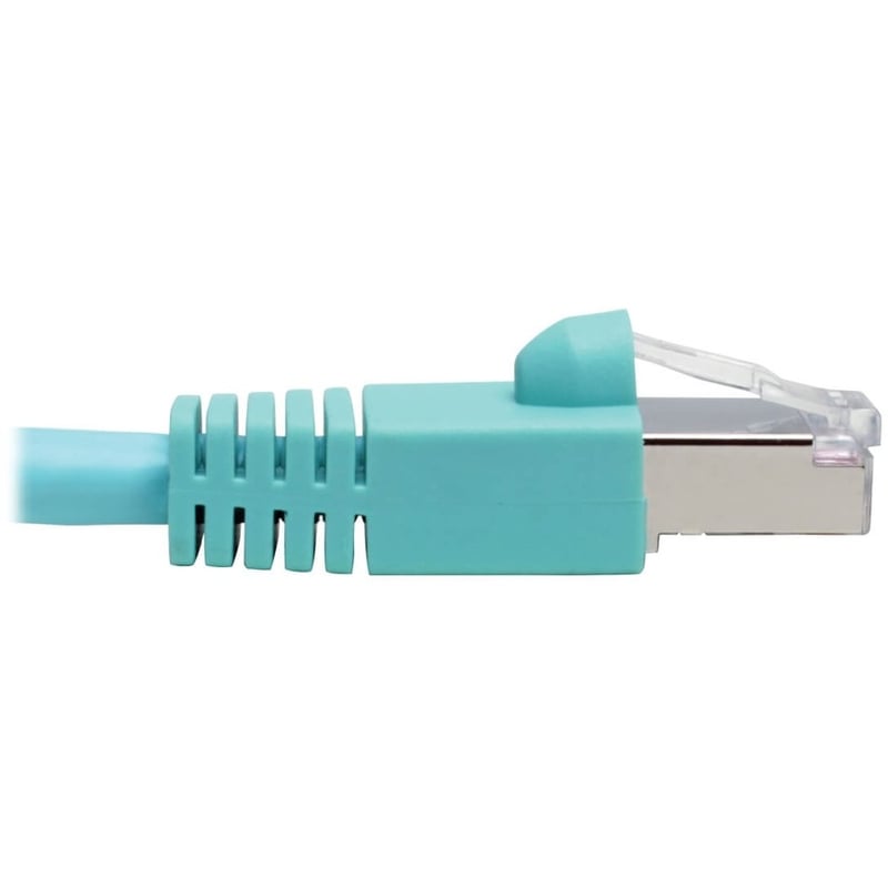 Eaton Tripp Lite Series Cat6a 10G Snagless Shielded STP Ethernet Cable (RJ45 M/M), PoE, Aqua, 6 ft. (1.83 m) - Thumbnail 4