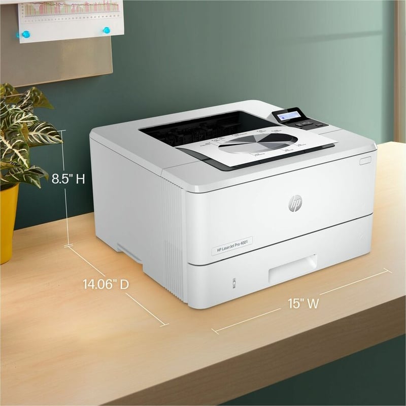 HP LaserJet Pro 4001 4001n Desktop Laser Printer - Monochrome - Thumbnail 4