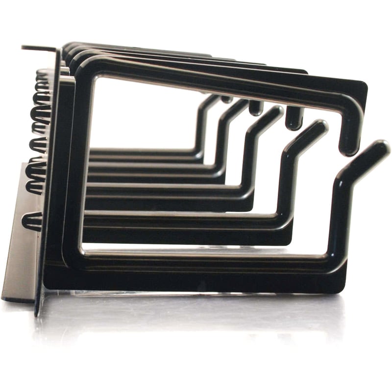 C2G 2u (3.5in) Cable Management Panel with 5 D-Rings - Thumbnail 3