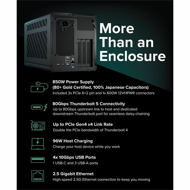 PLUGABLE TBT5 AI ENCLOSURE THUNDERBOLT 5 AI ENCLOSURE - Thumbnail 3
