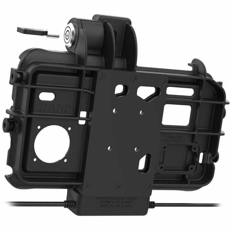 RAM Mounts Low-Profile Locking Power + Dual USB Dock for Tab Active3