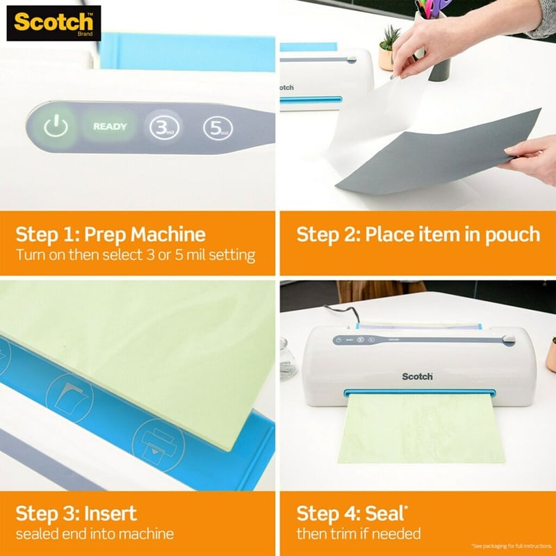 SCOTCH THERMAL POUCHES TP3854-200 8.9 IN X 11.4 IN (228 - Thumbnail 5