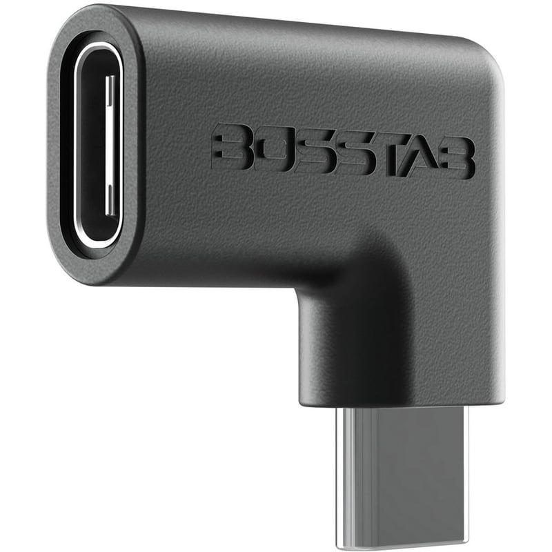 USB-C - USB-C RIGHT ANGLED ADAPTER BLACK - Thumbnail 2