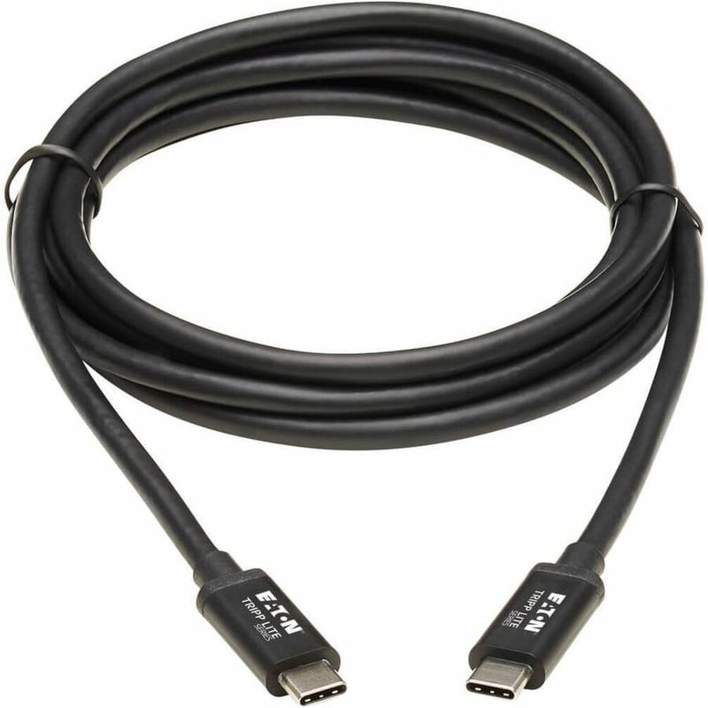 Tripp Lite by Eaton Thunderbolt 3 Passive Cable (M/M) - 20 Gbps 5A 100W Power Delivery 4K/60 Hz 2M (6.56 ft.) Black - Thumbnail 3