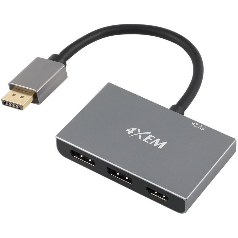 4XEM's 3-Port DP to HDMI 8K Dual 4K Multi-Monitor Hub - Thumbnail 1