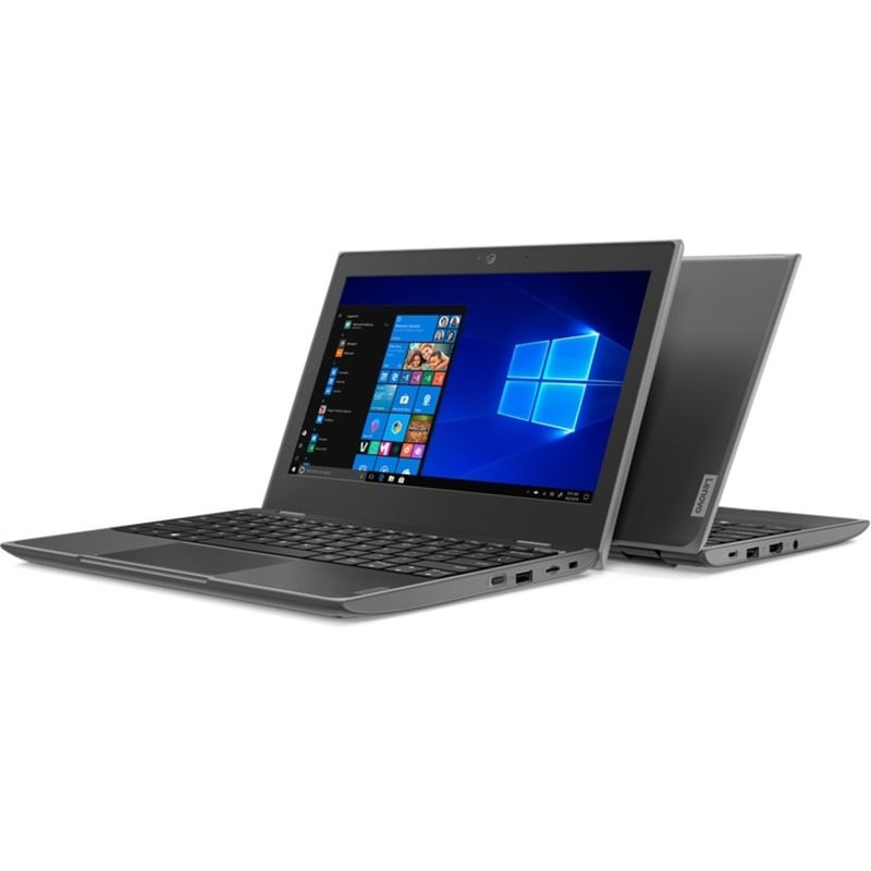 Lenovo 100e Windows 2nd Gen 81M8007JUS 11.6" Netbook - HD - 1366 x 768 - Intel Celeron N4120 Quad-core (4 Core) 1.10 GHz - 4 GB Total RAM - 4 GB On-board Memory - 128 GB SSD - Black - Thumbnail 5