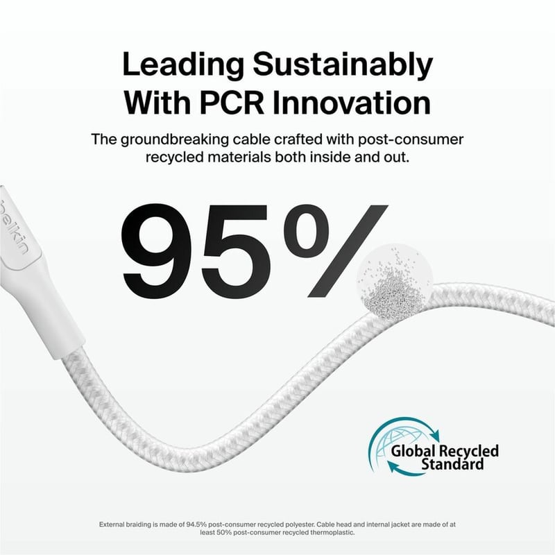 C - LTG CBL BRAIDED PCR 1M WHITE - Thumbnail 3