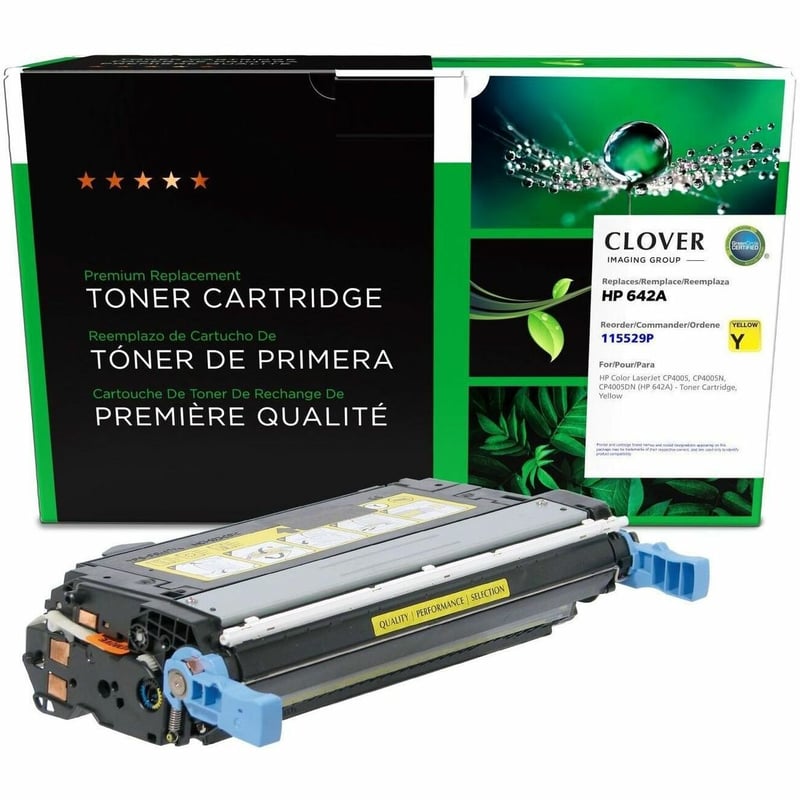 Clover Imaging Remanufactured Yellow Toner Cartridge for HP 642A (CB402A) - Thumbnail 1