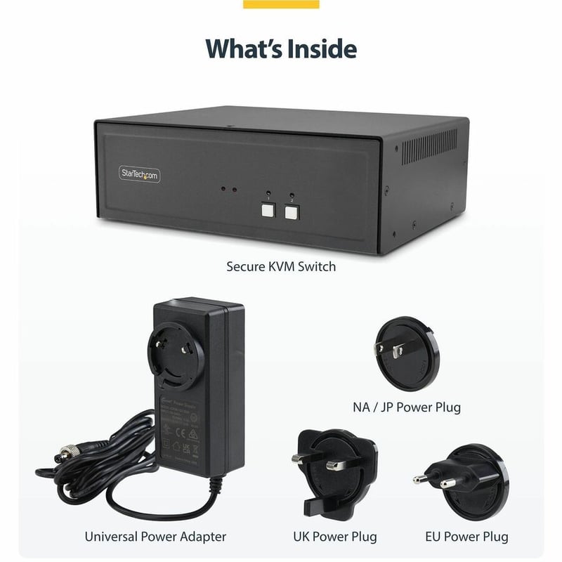 SECURE 2-PORT DUAL-MONITOR KVM NIAP 4.0 CAC US BUILT