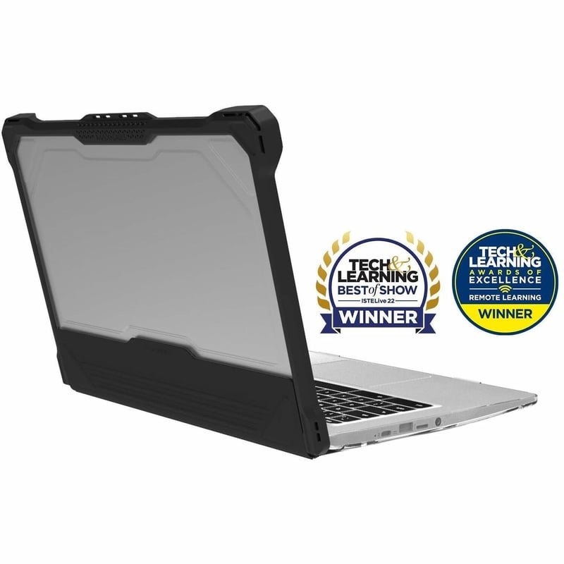 MAXCases Extreme Shell-L for HP G7/G6 Chromebook Clamshell 14" (Black/Clear) - Thumbnail 1