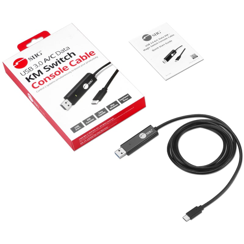 SIIG USB 3.0 A/C Data KM Magic Switch Console Cable - Thumbnail 2