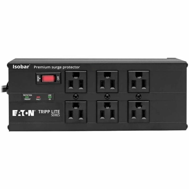 Tripp Lite by Eaton Isobar 6-Outlet Surge Protector 10 ft. (3.05 m) Cord Right-Angle Plug 3840 Joules 2 USB Ports Metal Housing - Thumbnail 5