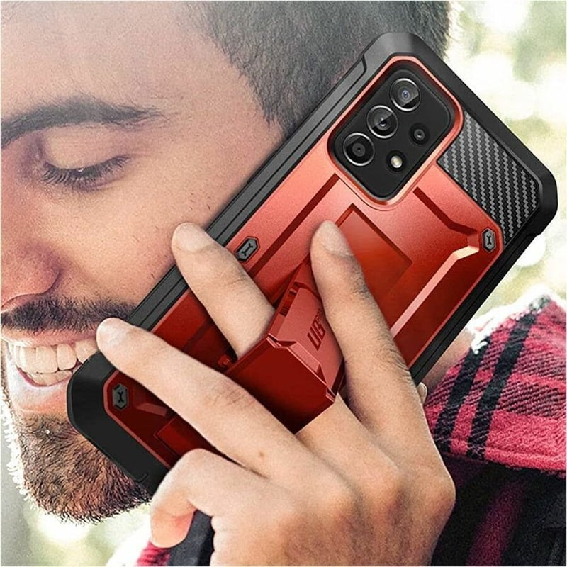 GALAXY A52 UNICORN BEETLE PRO RUGGED HOLSTER CASE-METALLIC RED - Thumbnail 5