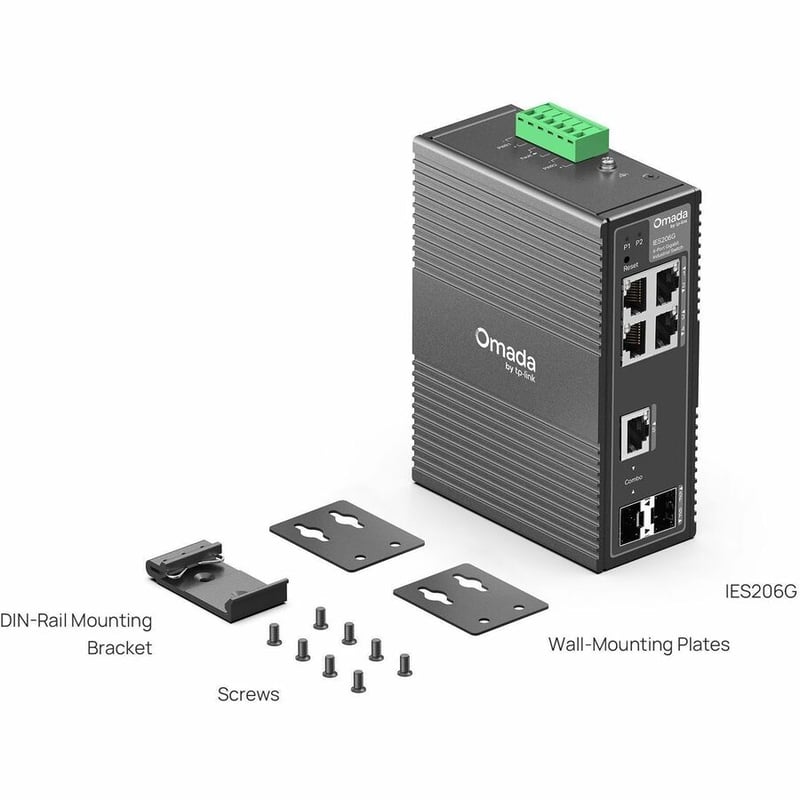 OMADA 6-PORT INDUSTRIAL SWITCH 6G INDUSTRIAL SFP DIN FANLESS SW - Thumbnail 3