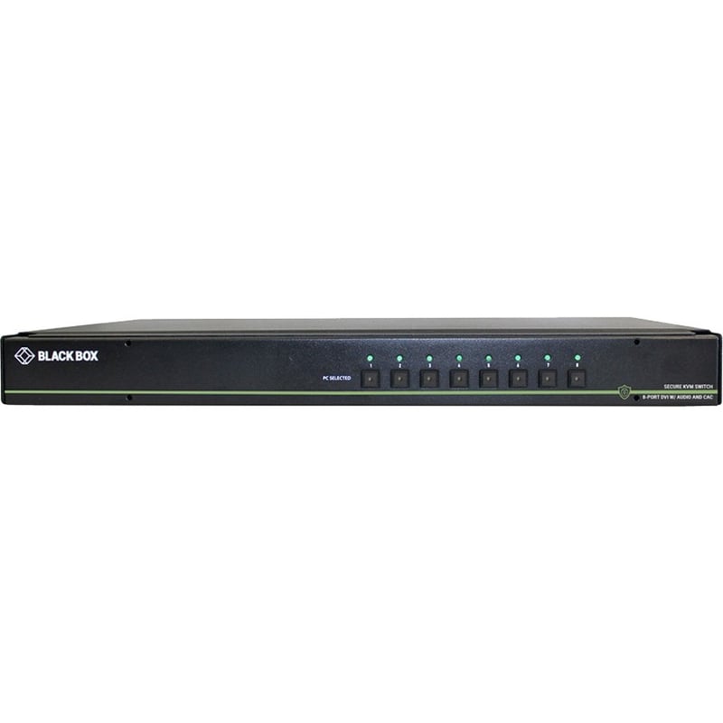 Black Box NIAP 3.0 Secure 8-Port Dual-Head DVI-I KVM Switch, CAC - Thumbnail 1