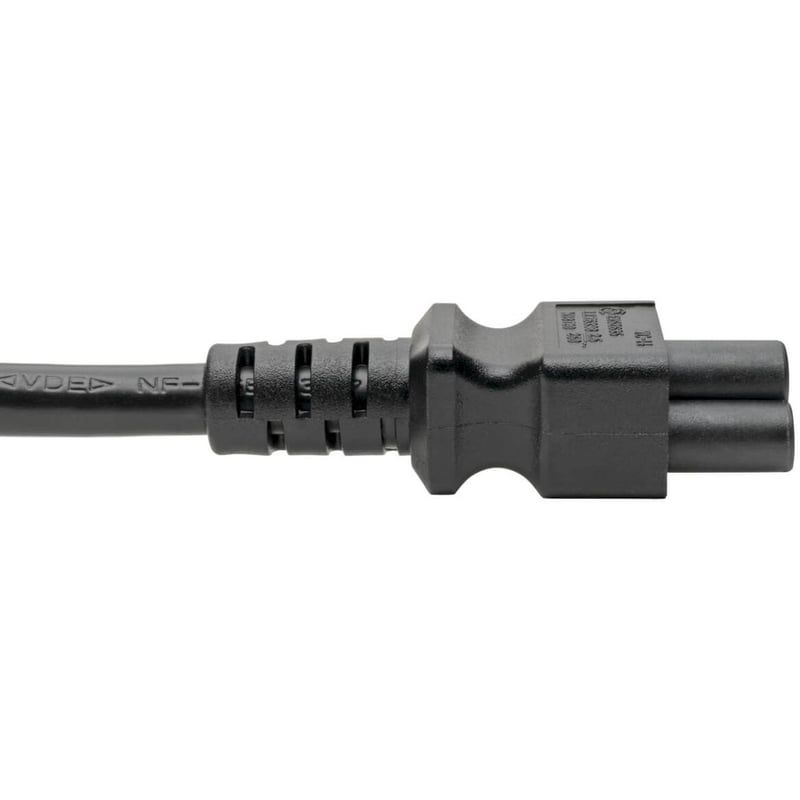 Eaton Tripp Lite Series Laptop Power Adapter Cord, C14 to C5 Adapter - 7A, 250V, 18 AWG, 6 ft. (1.83 m), Black - Thumbnail 4