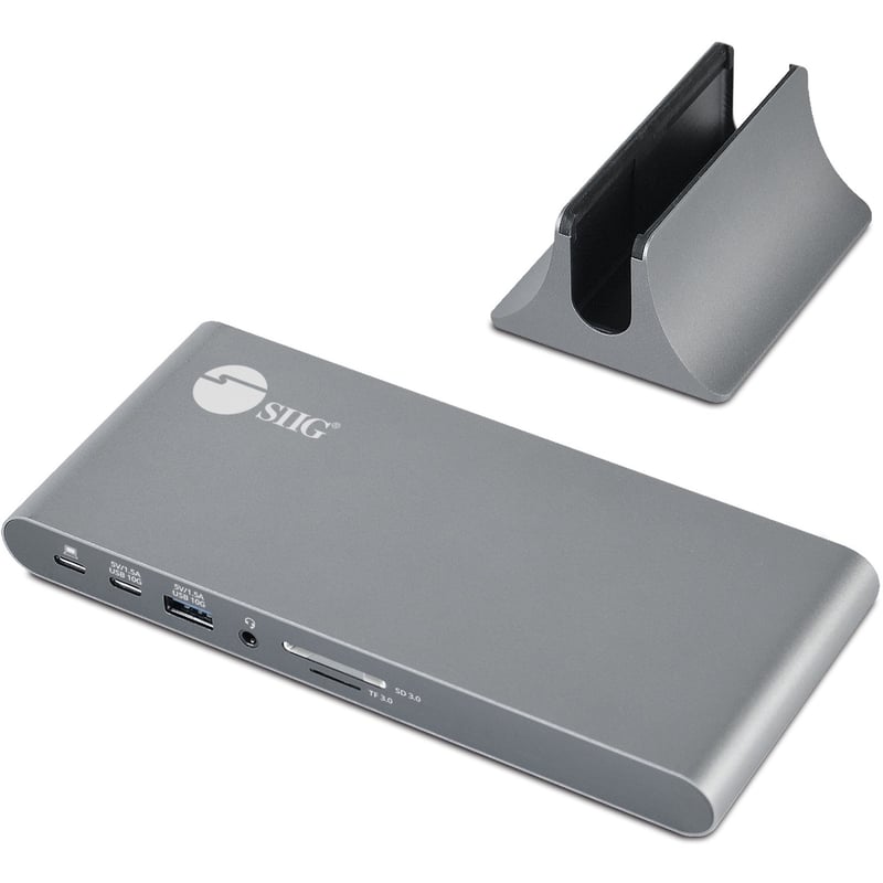 SIIG USB-C Dual 4K Video MST Docking Station with 60WPD Charging - Thumbnail 1