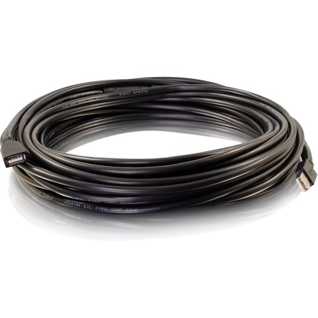 C2G 50ft USB Extension Cable - Active USB A to USB A Extension Cable - Plenum Rated - USB 2.0 - M/F - Thumbnail 1