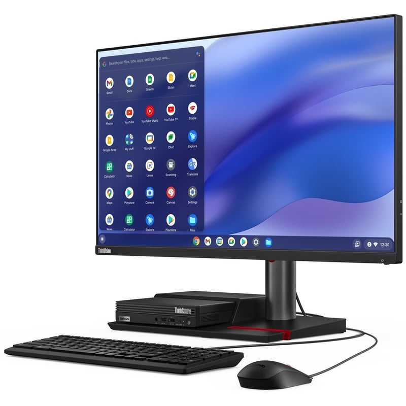 Lenovo ThinkCentre M60q 12C60009US Chromebox - Intel Core i3 12th Gen i3-1215U Hexa-core (6 Core) 1.20 GHz - 16 GB RAM DDR4 SDRAM - 256 GB M.2 PCI Express NVMe 4.0 x4 SSD - Tiny - Black - Thumbnail 4
