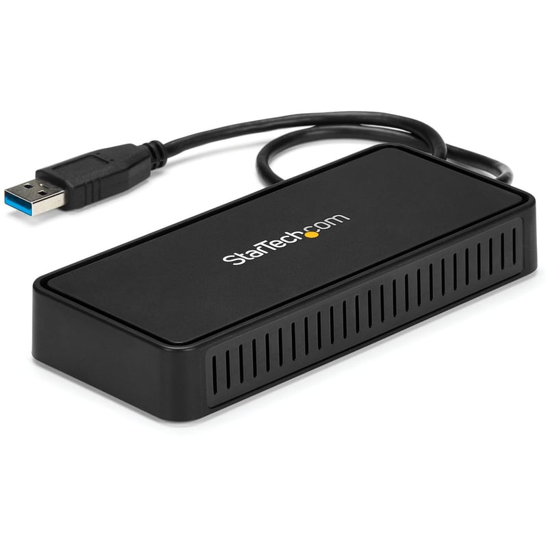 StarTech.com USB 3.0 Mini Dock - Dual Monitor USB Type-A Laptop Docking Station - DisplayPort 4K 60Hz & Gigabit Ethernet - 1' (30cm) cable - Thumbnail 1
