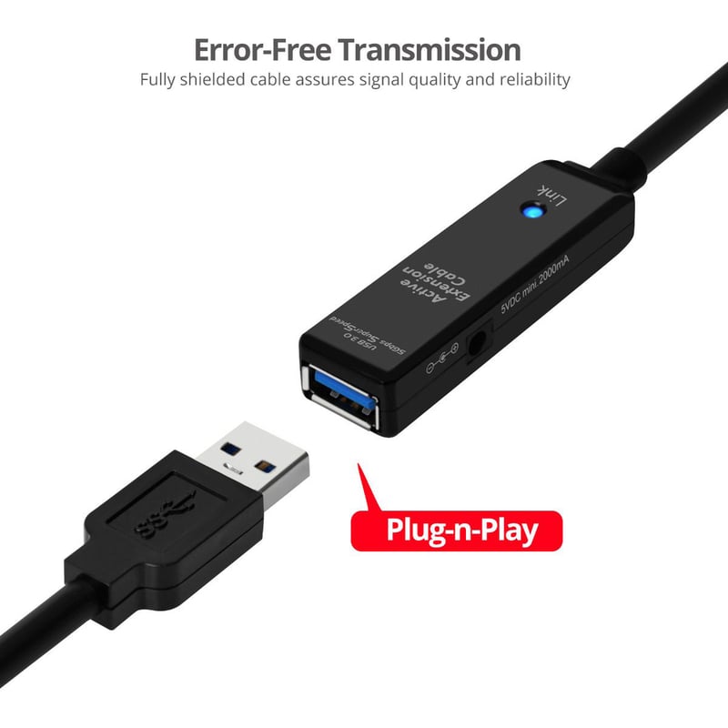 SIIG USB 3.0 Active Repeater Cable - 25M - Thumbnail 4