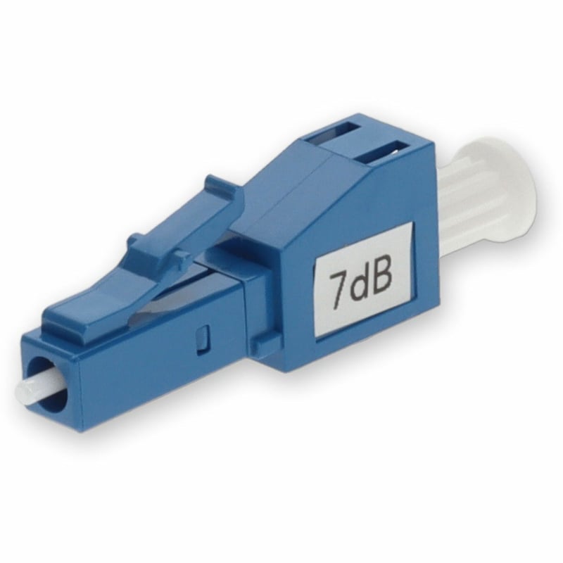 AddOn 7dB fixed LC Male to LC Female OS1 SMF Simplex Fiber Attenuator - Thumbnail 1