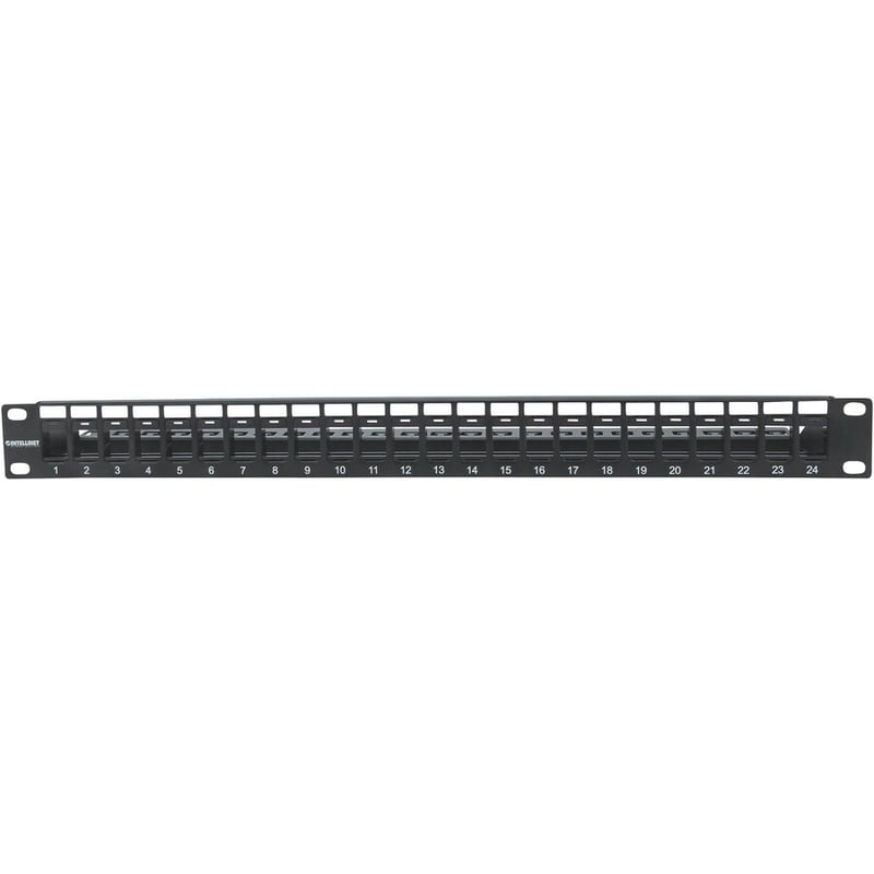 BLANK PATCH PANEL; 24-PORT, 1 U, BLACK - Thumbnail 3