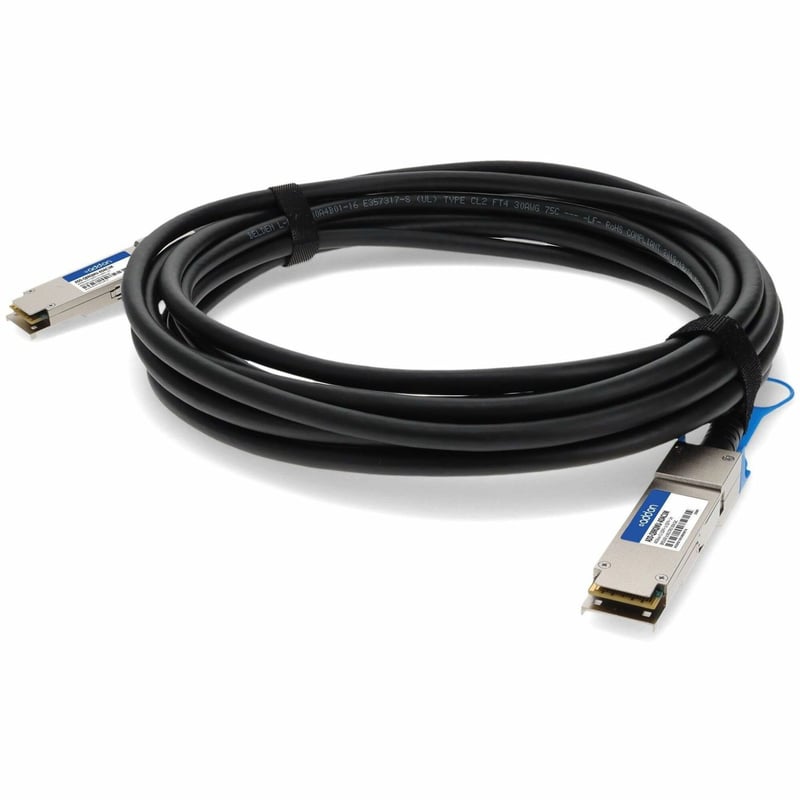 AddOn Brocade® (Formerly) 40G-QSFP-QSFP-C-0101 to Multiple OEM Compatible TAA Compliant 40GBase-CU QSFP+ to QSFP+ Direct Attach Cable (Active Twinax, 1m) - Thumbnail 1