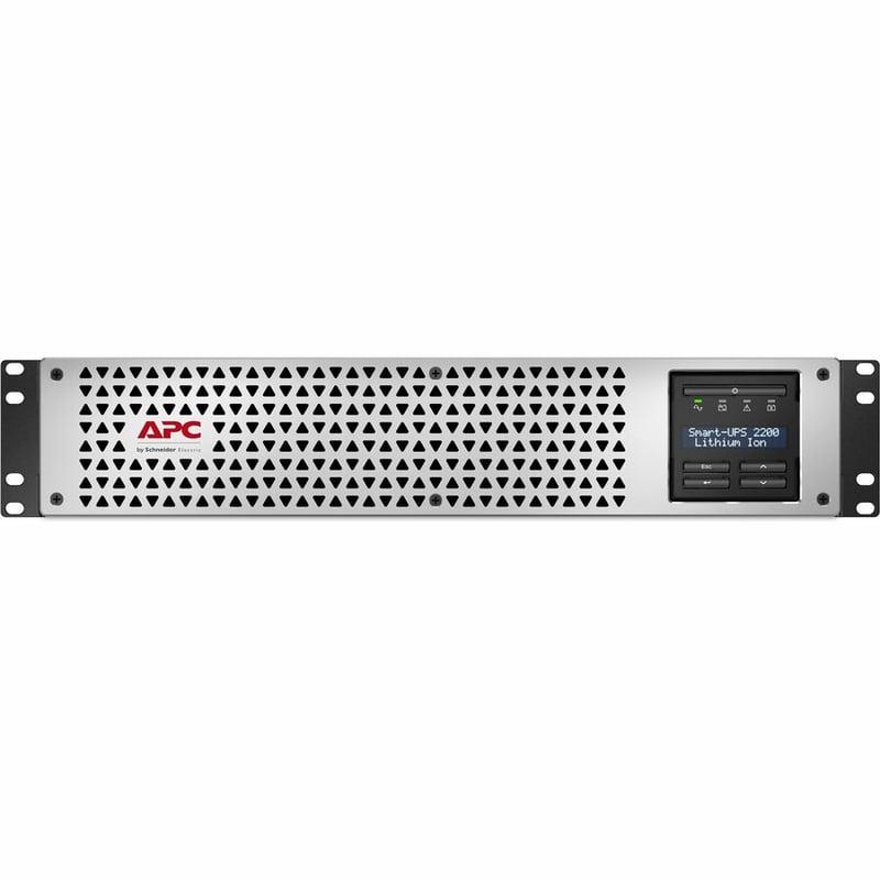 APC Smart-UPS, Line Interactive, 2200VA, Lithium-ion, Rackmount 2U, 120V, 1x NEMA L5-20R+6x NEMA 5-20R outlets, SmartConnect Port+SmartSlot, AVR, LCD - Thumbnail 2