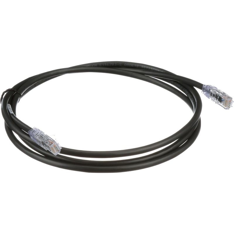 PanNet Patch Cord, 24 AWG, Cat. 6A, RJ45, 3 ft., Black - Thumbnail 2