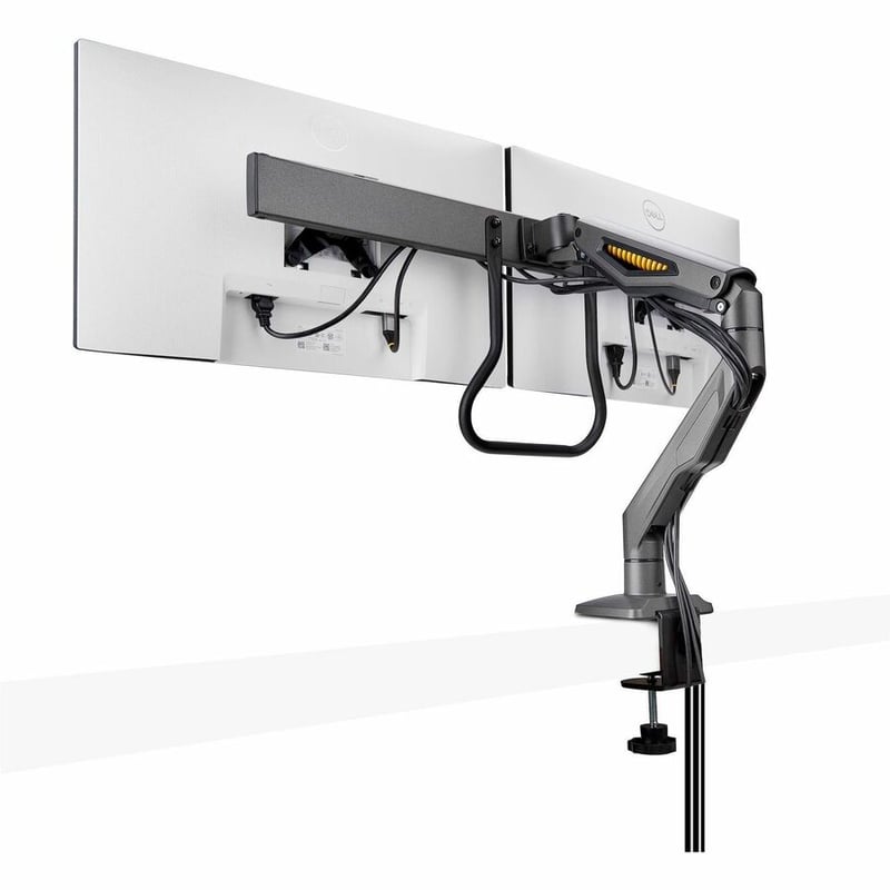 DUAL MONITOR DESK MOUNT CROSSBAR DESIGN UP TO 27IN SCREENS - Thumbnail 3