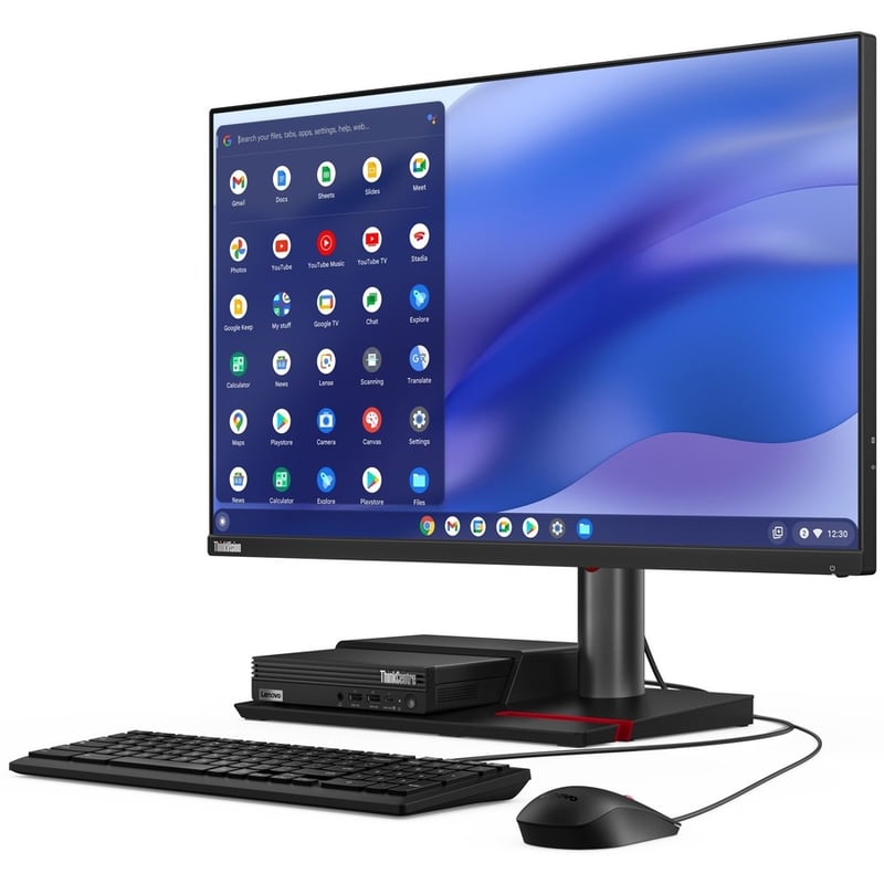 Lenovo ThinkCentre M60q 12JL0003US Chromebox - Intel Core i3 12th Gen i3-1215U Hexa-core (6 Core) 1.20 GHz - 16 GB RAM DDR4 SDRAM - 256 GB M.2 PCI Express NVMe 4.0 x4 SSD - Tiny - Black - Thumbnail 4