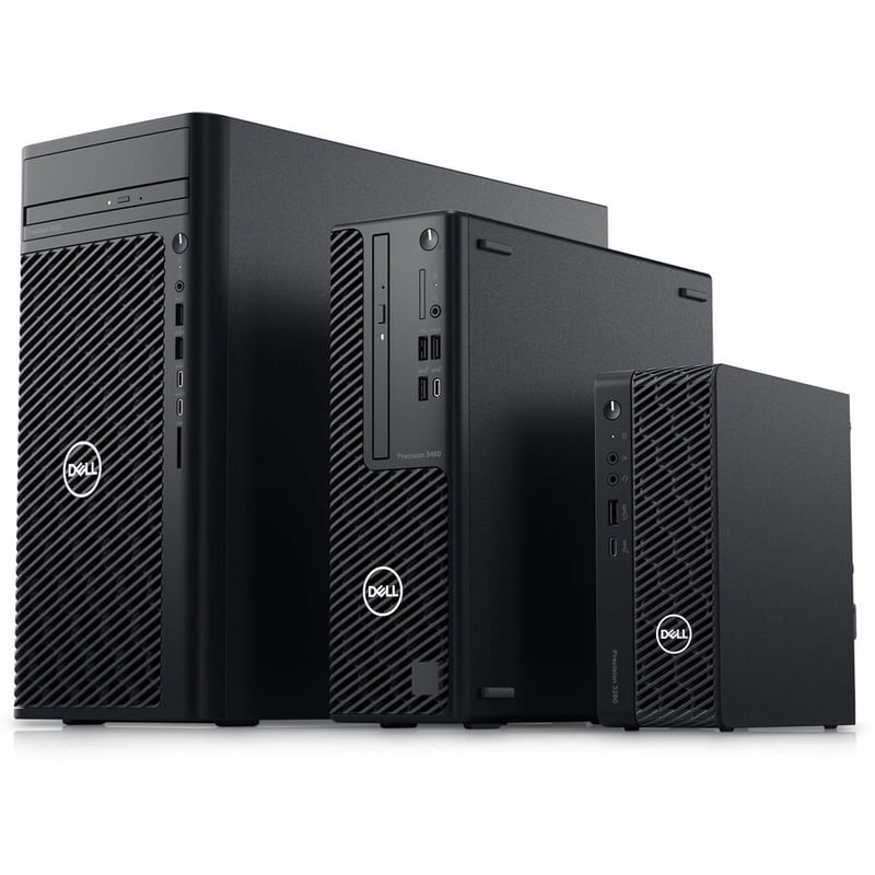 Dell Precision 3000 3460 Workstation - Core i9 14th Gen i9-14900 - vPro Technology - 32 GB - 512 GB SSD - Small Form Factor - Black - Thumbnail 2