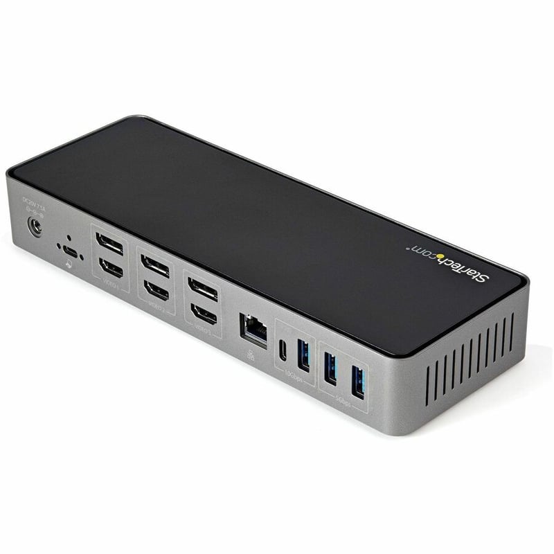 StarTech.com USB-C & USB-A Dock - Hybrid Triple Monitor Laptop Docking Station DisplayPort & HDMI 4K 60Hz/85W PD/6x USB/GbE/USB 3.1 Gen 2 - Thumbnail 3