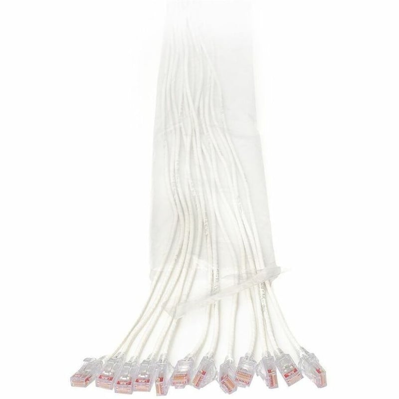 Ortronics EZ Patch Flat Pack Reduced Diameter CAT6 5ft, 24 Pack, White - Thumbnail 1